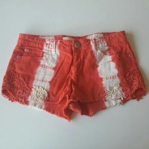Red and white shorts